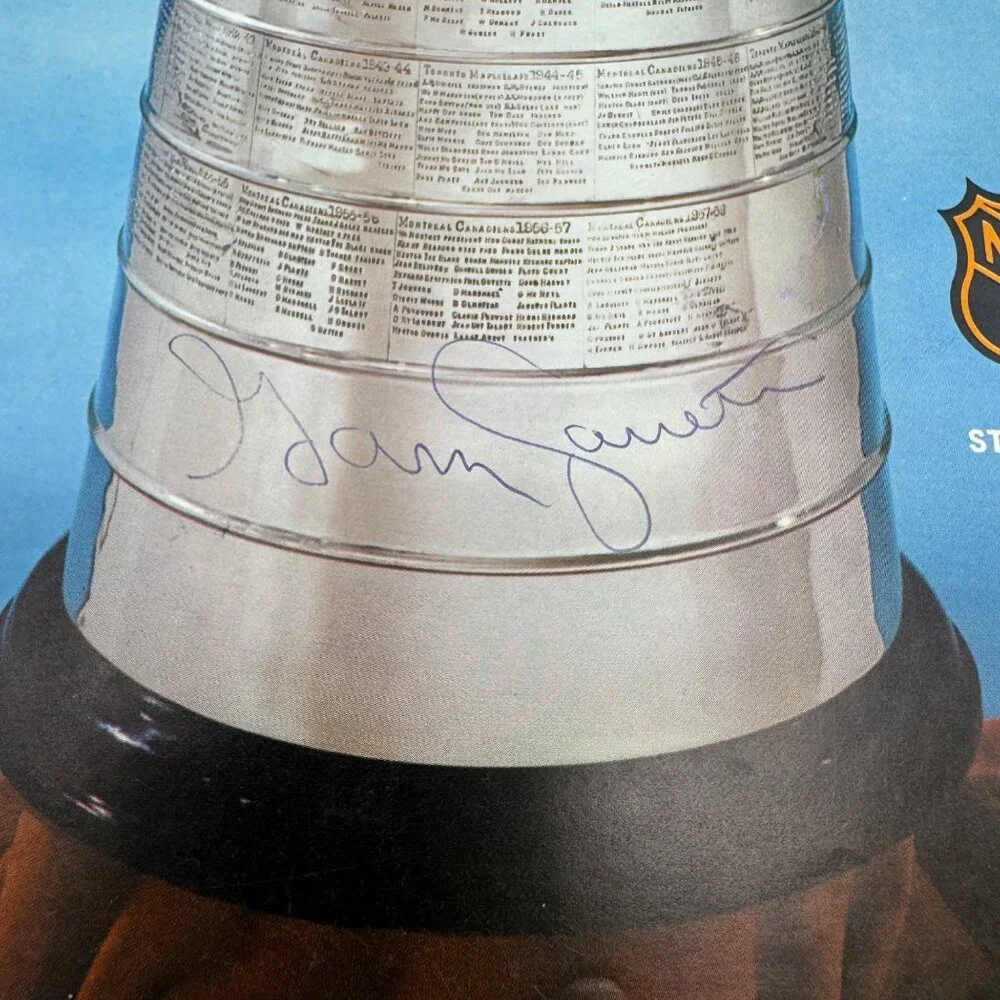 NHL Stanley Cup Vintage Program Signed By Garry Jarrett Oakland Golden Seals